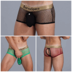 REF: WJ-1925-PJ Nude, not naked netted glove boxer